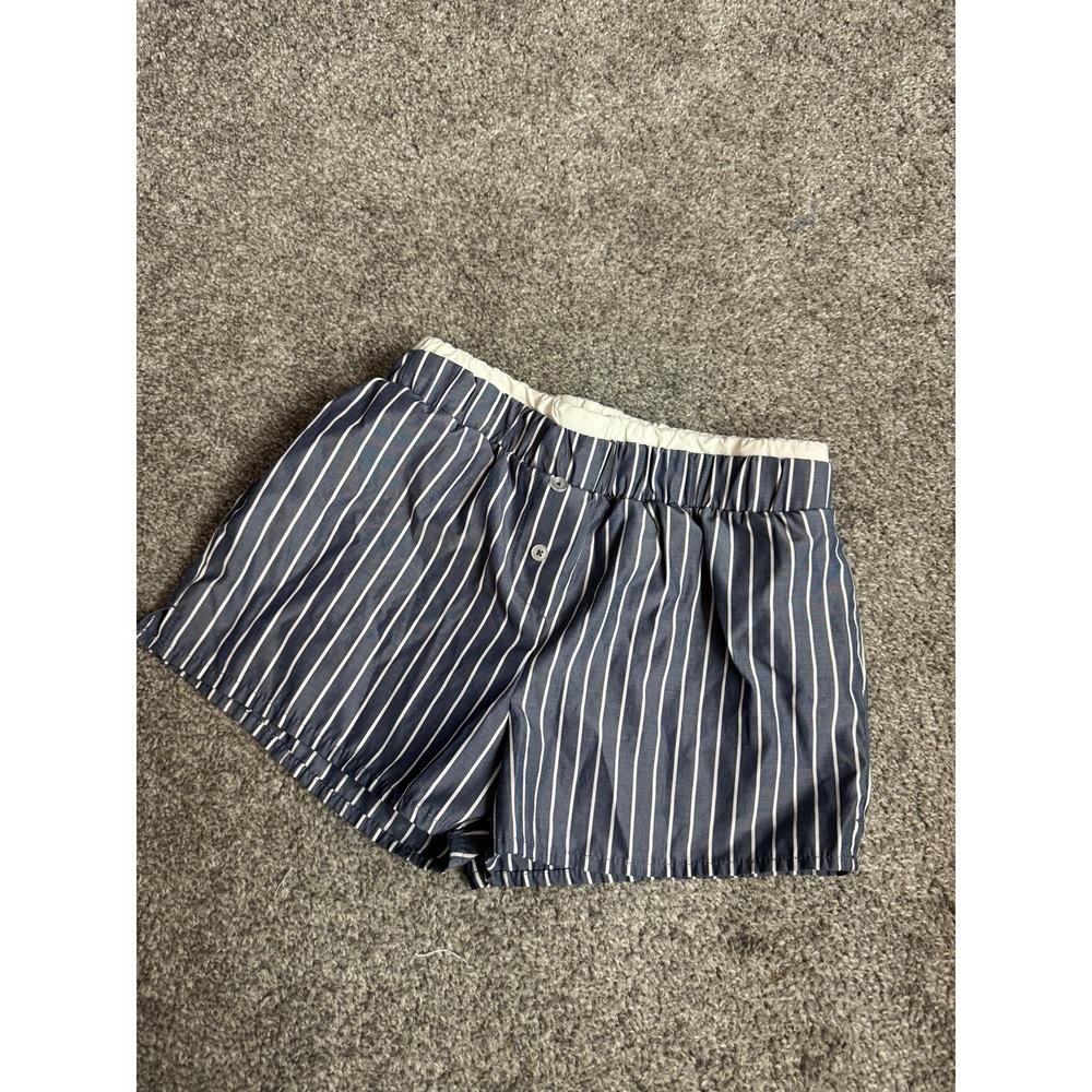 Art Class Girls Striped Pajama Shorts Navy Blue White Size S 6-7